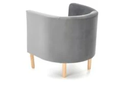 Fauteuil En Velours 66 X 58 X 41 Cm - Gris Foncé/Naturel -Deco.fr Soldes Boutique fauteuil 14700923