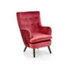 Fauteuil Rembourré En Velours 70 X 78 X 100 Cm - Rouge Foncé -Deco.fr Soldes Boutique fauteuil 14701577