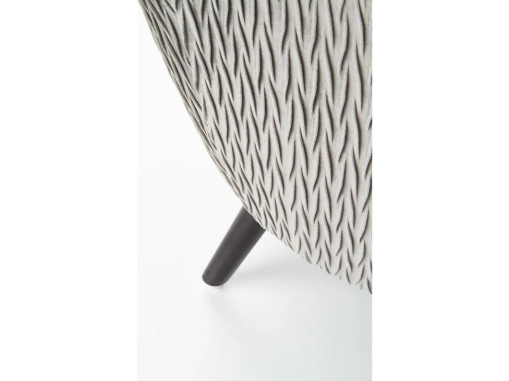 Fauteuil Rembourré En Velours 70 X 78 X 100 Cm - Gris 7 Fauteuil Rembourré En Velours 70 X 78 X 100 Cm - Gris – Image 7