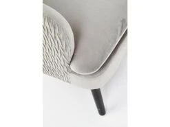Fauteuil Rembourré En Velours 70 X 78 X 100 Cm - Gris 18 Fauteuil Rembourré En Velours 70 X 78 X 100 Cm - Gris -Deco.fr Soldes Boutique fauteuil 14702047