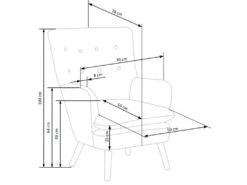 Fauteuil Rembourré En Velours 70 X 78 X 100 Cm - Gris 19 Fauteuil Rembourré En Velours 70 X 78 X 100 Cm - Gris -Deco.fr Soldes Boutique fauteuil 14702049
