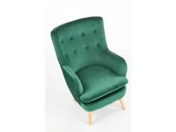 Fauteuil Rembourré En Velours 70 X 78 X 100 Cm - Vert Foncé -Deco.fr Soldes Boutique fauteuil 14702171