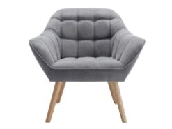 Fauteuil En Tissu Gris CASERTA -Deco.fr Soldes Boutique fauteuil 14801861