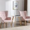 Fauteuil En Velours Rose VATELY -Deco.fr Soldes Boutique fauteuil 14811707