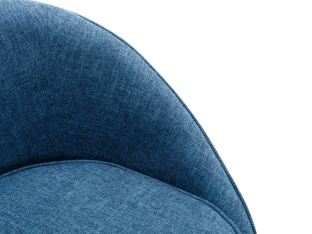 Fauteuil En Tissu Bleu LINDALE 5 Fauteuil En Tissu Bleu LINDALE – Image 5