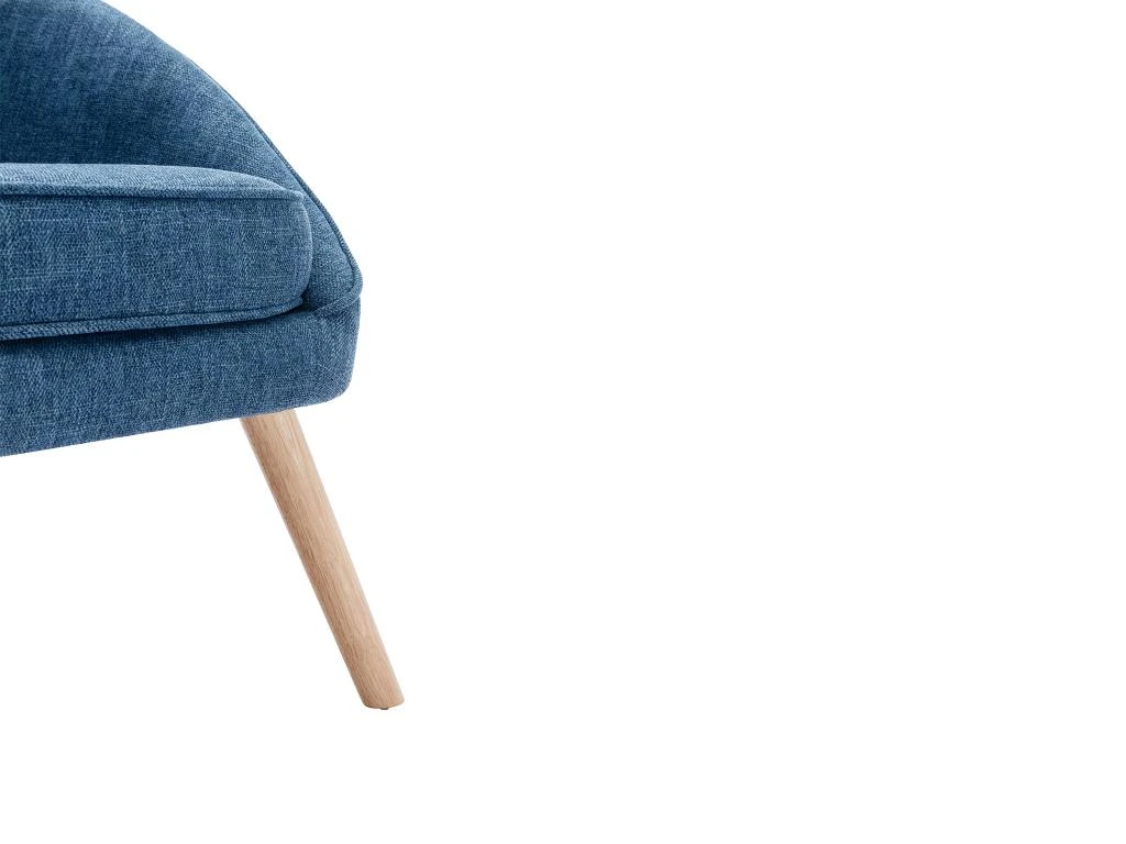 Fauteuil En Tissu Bleu LINDALE 4 Fauteuil En Tissu Bleu LINDALE – Image 4