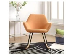 Fauteuil à Bascule Design "Cullman" 89cm Orange -Deco.fr Soldes Boutique fauteuil 15026297