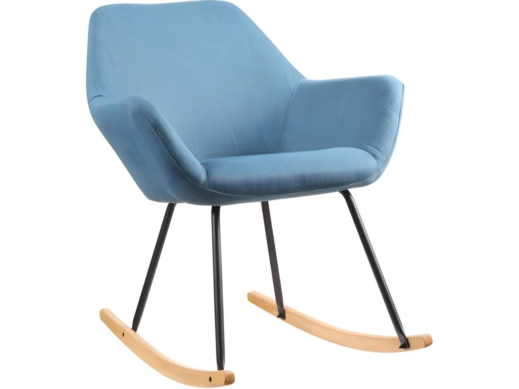 Fauteuil à Bascule Design "Cullman" 89cm Bleu 1 Fauteuil à Bascule Design "Cullman" 89cm Bleu