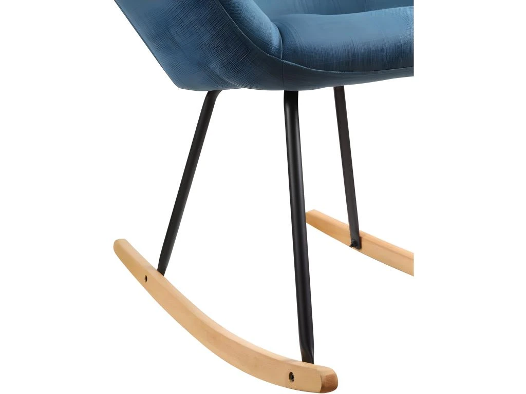 Fauteuil à Bascule Design "Cullman" 89cm Bleu 4 Fauteuil à Bascule Design "Cullman" 89cm Bleu – Image 4