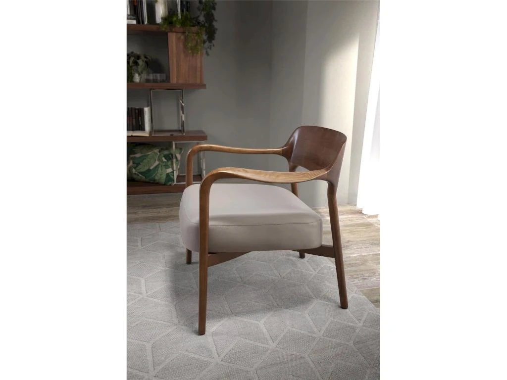 Fauteuil Rembourré En éco-cuir Structure En Frêne Massif 2 Fauteuil Rembourré En éco-cuir Structure En Frêne Massif – Image 2