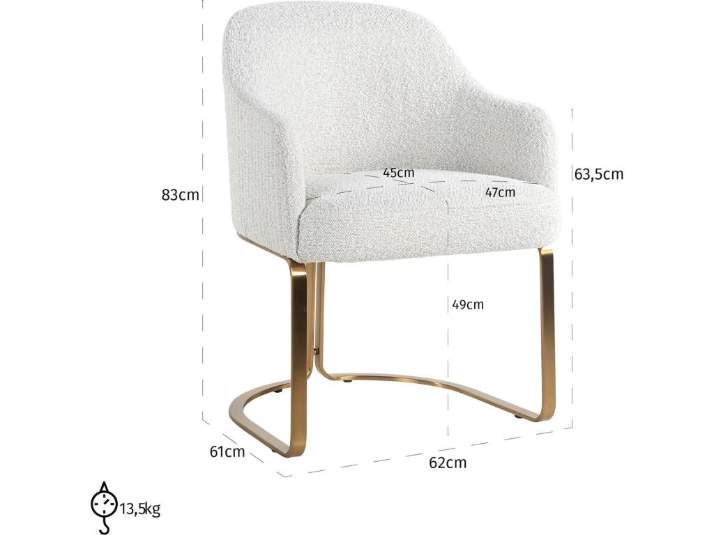 Fauteuil Hadley Bouclé CHR 5 Fauteuil Hadley Bouclé CHR – Image 5