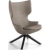 Fauteuil 360º Rembourré En Simili Avec Coussin D'assise Pieds Bois Massif -Deco.fr Soldes Boutique fauteuil 15174203
