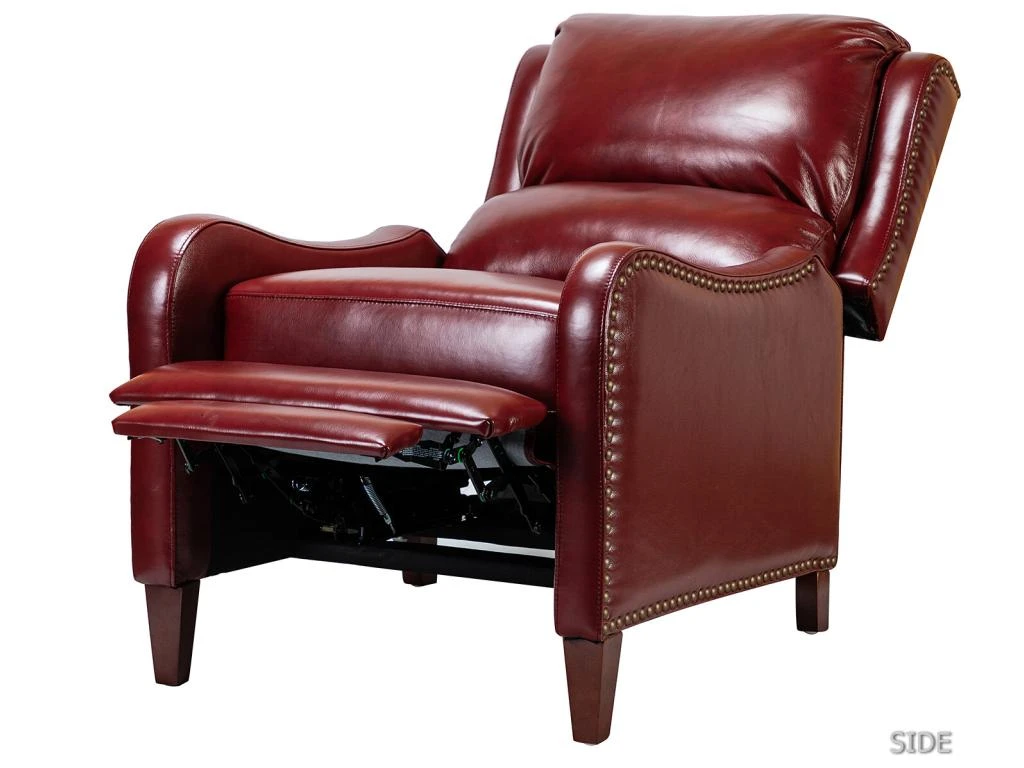 Fauteuil Relax En Cuir Véritable Simple Moderne Avec Dossier & Repose-Pieds Réglables Pour Salon-Bordeaux 3 Fauteuil Relax En Cuir Véritable Simple Moderne Avec Dossier & Repose-Pieds Réglables Pour Salon-Bordeaux – Image 3