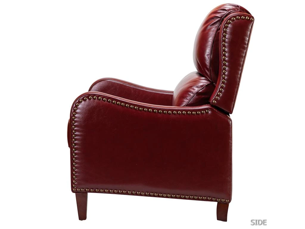 Fauteuil Relax En Cuir Véritable Simple Moderne Avec Dossier & Repose-Pieds Réglables Pour Salon-Bordeaux 4 Fauteuil Relax En Cuir Véritable Simple Moderne Avec Dossier & Repose-Pieds Réglables Pour Salon-Bordeaux – Image 4