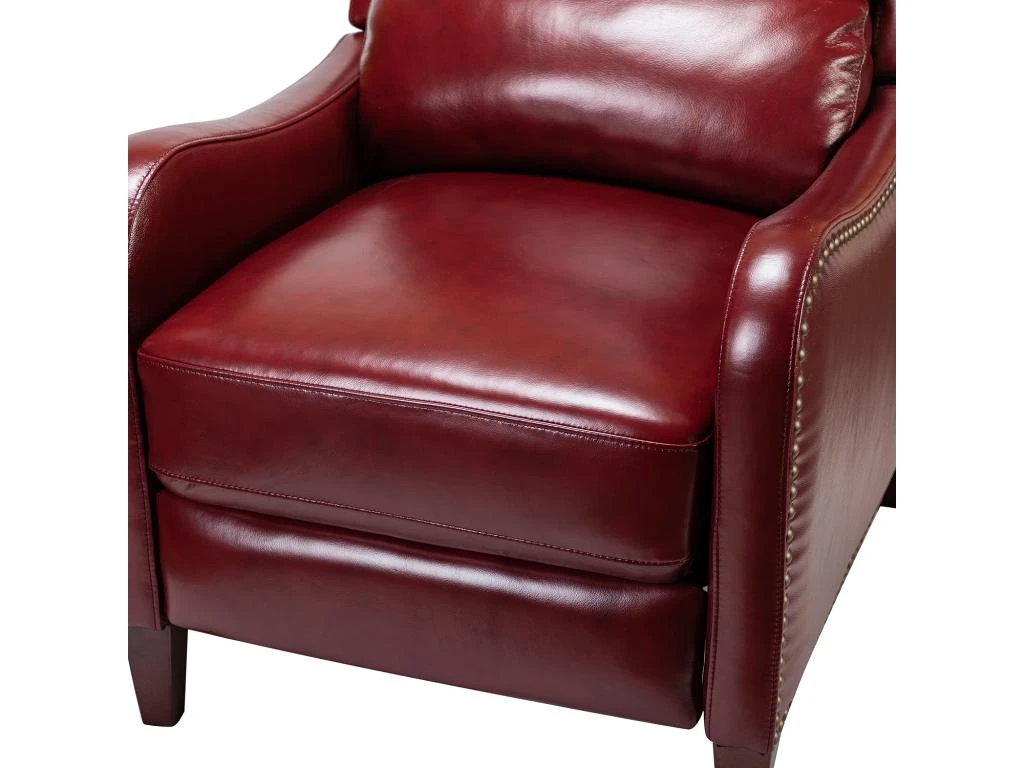 Fauteuil Relax En Cuir Véritable Simple Moderne Avec Dossier & Repose-Pieds Réglables Pour Salon-Bordeaux 7 Fauteuil Relax En Cuir Véritable Simple Moderne Avec Dossier & Repose-Pieds Réglables Pour Salon-Bordeaux – Image 7