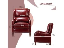 Fauteuil Relax En Cuir Véritable Simple Moderne Avec Dossier & Repose-Pieds Réglables Pour Salon-Bordeaux 19 Fauteuil Relax En Cuir Véritable Simple Moderne Avec Dossier & Repose-Pieds Réglables Pour Salon-Bordeaux -Deco.fr Soldes Boutique fauteuil 15601155