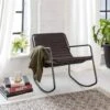Rocking Chair En Cuir Noir Sydney 21 Rocking Chair En Cuir Noir Sydney -Deco.fr Soldes Boutique fauteuil 15716473
