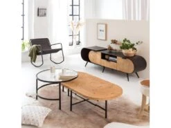 Rocking Chair En Cuir Noir Sydney 7 Rocking Chair En Cuir Noir Sydney -Deco.fr Soldes Boutique fauteuil 15716477