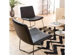 Fauteuil En Cuir Noir Chahinaize -Deco.fr Soldes Boutique fauteuil 15718053