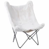 Fauteuil Papillon En Fourrure Synthétique Blanc NYBRO -Deco.fr Soldes Boutique fauteuil 15765137