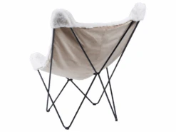 Fauteuil Papillon En Fourrure Synthétique Blanc NYBRO -Deco.fr Soldes Boutique fauteuil 15765143