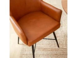 Fauteuil En Cuir Marron Hipolyte -Deco.fr Soldes Boutique fauteuil 15767797