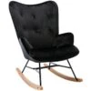 Fauteuil à Bascule Rocking Chair Bouton Décoratif En Tissu Velours Noir Confortable Et Design FAB10070 13 Fauteuil à Bascule Rocking Chair Bouton Décoratif En Tissu Velours Noir Confortable Et Design FAB10070 -Deco.fr Soldes Boutique fauteuil 15779703