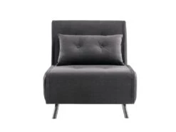 Fauteuil Convertible En Tissu Anthracite URIBIA -Deco.fr Soldes Boutique fauteuil 15882199
