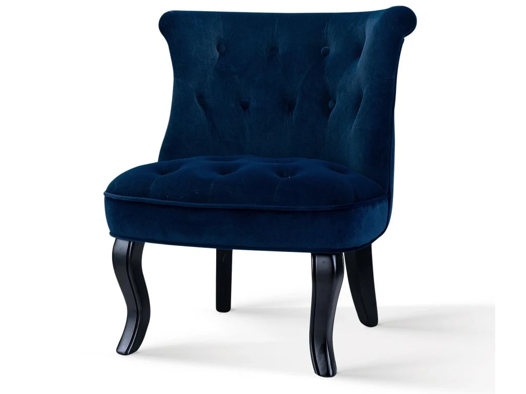 Petit Fauteuil Crapaud Rembourrée Avec Pieds Noirs Pour Salle à Manger, Salon, Entrée & Chambre-Bleu 1 Petit Fauteuil Crapaud Rembourrée Avec Pieds Noirs Pour Salle à Manger, Salon, Entrée & Chambre-Bleu