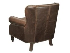 Fauteuil 100% Cuir EDOUARD - Marron 17 Fauteuil 100% Cuir EDOUARD - Marron -Deco.fr Soldes Boutique fauteuil 160082