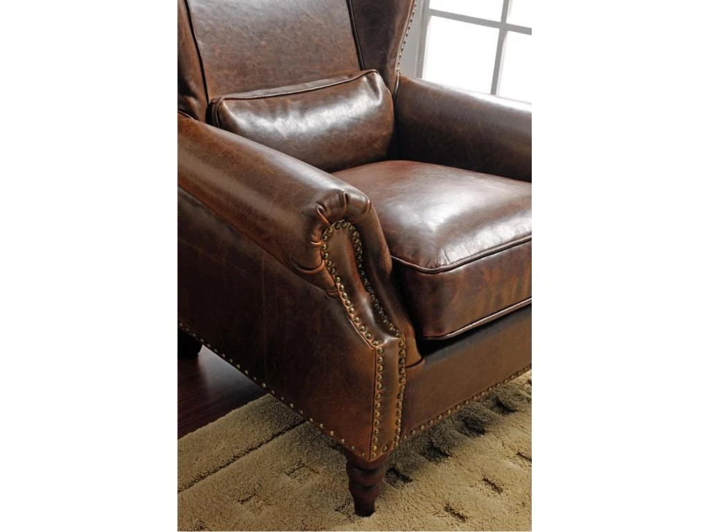 Fauteuil 100% Cuir EDOUARD - Marron 3 Fauteuil 100% Cuir EDOUARD - Marron – Image 3