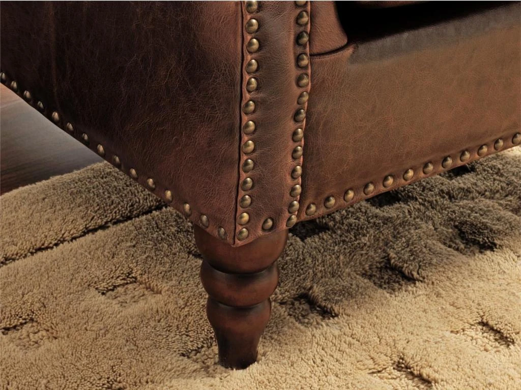 Fauteuil 100% Cuir EDOUARD - Marron 6 Fauteuil 100% Cuir EDOUARD - Marron – Image 6