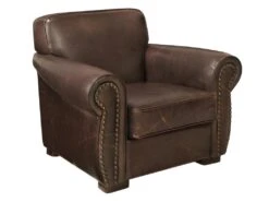 Fauteuil En Cuir HECTOR - Marron -Deco.fr Soldes Boutique fauteuil 160122