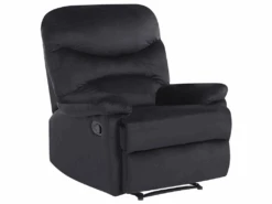 Fauteuil De Relaxation En Velours Noir ESLOV