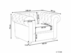 Fauteuil En Cuir PU Marron Rétro CHESTERFIELD -Deco.fr Soldes Boutique fauteuil 16213161