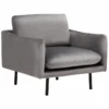 Fauteuil En Velours Gris VINTERBRO -Deco.fr Soldes Boutique fauteuil 16214855