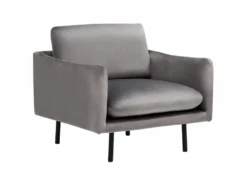Fauteuil En Velours Gris VINTERBRO