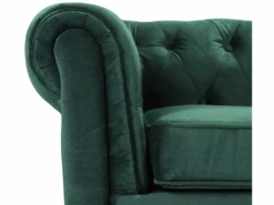Fauteuil En Velours Vert CHESTERFIELD -Deco.fr Soldes Boutique fauteuil 16215595