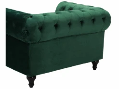 Fauteuil En Velours Vert CHESTERFIELD -Deco.fr Soldes Boutique fauteuil 16215599