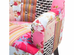 Fauteuil Patchwork Fauteuil En Tissu Multicolore MANDAL -Deco.fr Soldes Boutique fauteuil 16215633