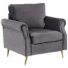 Fauteuil En Velours Gris VIETAS -Deco.fr Soldes Boutique fauteuil 16215637