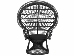 Fauteuil En Rotin Noir EMMANUELLE -Deco.fr Soldes Boutique fauteuil 16216041