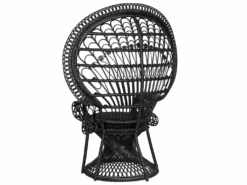Fauteuil En Rotin Noir EMMANUELLE -Deco.fr Soldes Boutique fauteuil 16216043