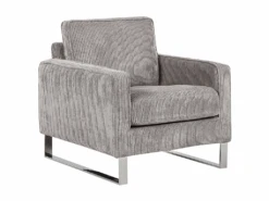 Fauteuil En Velours Côtelé Gris VIND