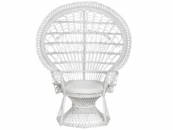Fauteuil En Rotin Blanc EMMANUELLE -Deco.fr Soldes Boutique fauteuil 16216793