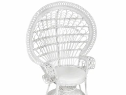 Fauteuil En Rotin Blanc EMMANUELLE -Deco.fr Soldes Boutique fauteuil 16216797