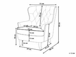 Fauteuil Style Chesterfield En Velours Noir VIBORG II -Deco.fr Soldes Boutique fauteuil 16216905