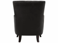 Fauteuil Style Chesterfield En Velours Noir VIBORG II -Deco.fr Soldes Boutique fauteuil 16216911