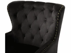 Fauteuil Style Chesterfield En Velours Noir VIBORG II -Deco.fr Soldes Boutique fauteuil 16216913