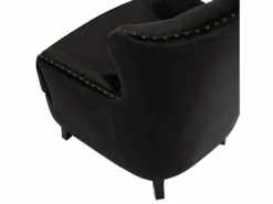 Fauteuil Style Chesterfield En Velours Noir VIBORG II -Deco.fr Soldes Boutique fauteuil 16216919
